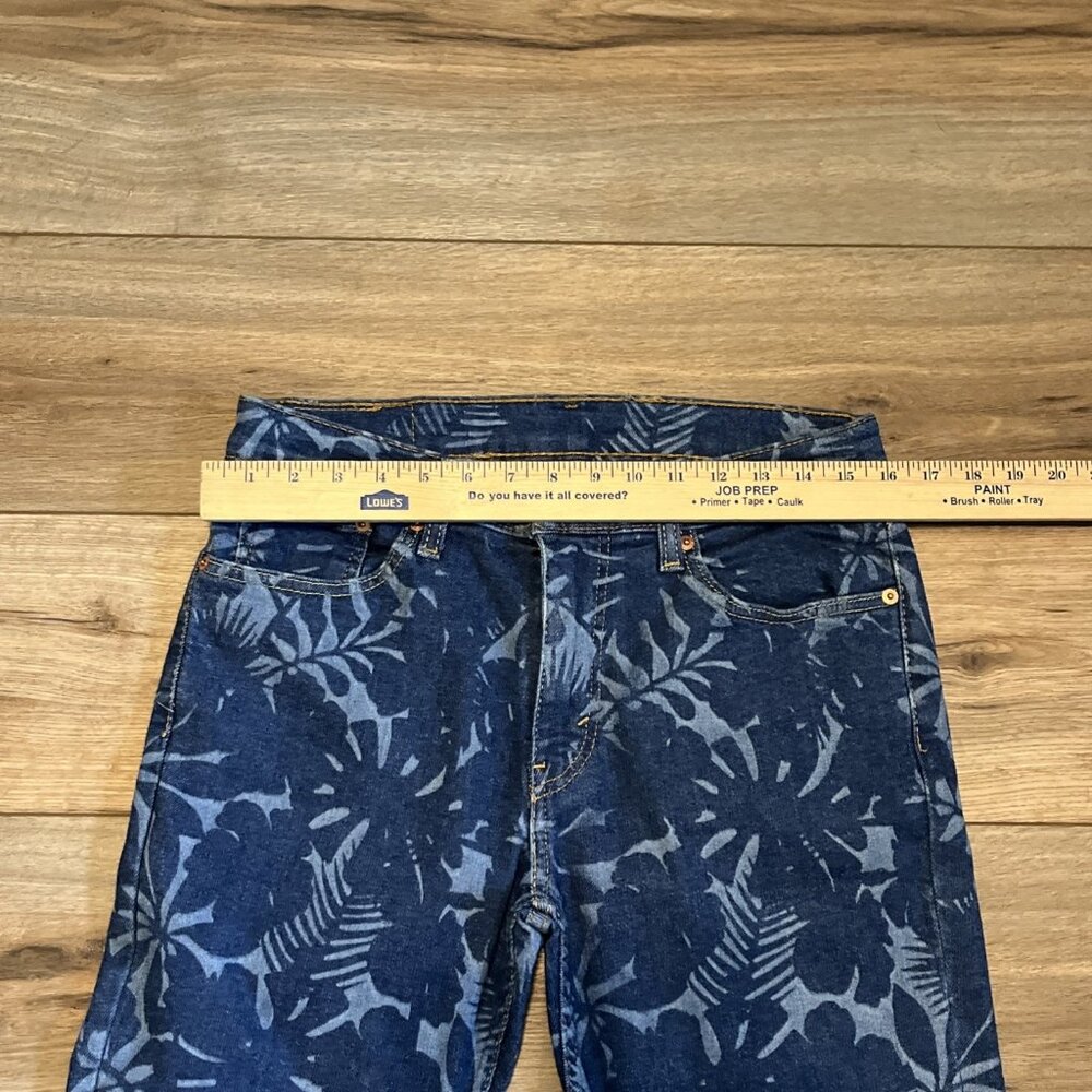 Men's Levis 511 Slim Fit Stretch Denim Jeans SZ 32x32 Blue Hawaiian Floral - Picture 4 of 12